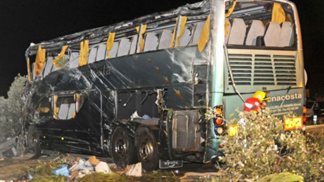 Rampbus Spanje reed te hard