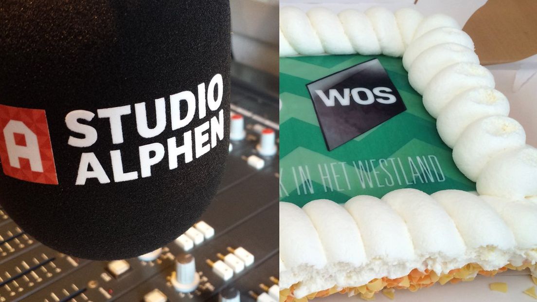 Studio Alphen en WOS (Beeldbewerking: Omroep West)
