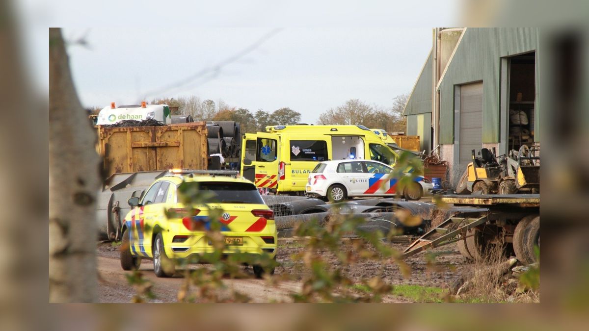 Ongeval op boerderij bij Gytsjerk