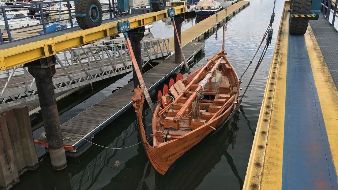 Vandaag werd het schip te water gelaten