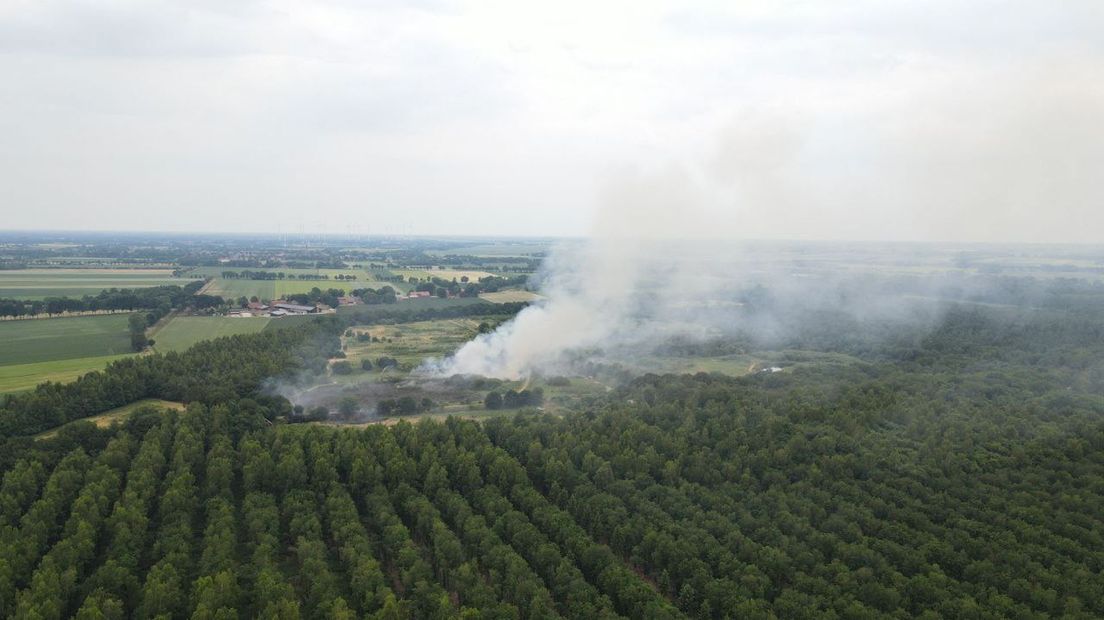 Overizicht van het getroffen gebied