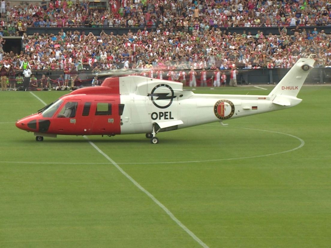 De helikopter bij de Open Dag van Feyenoord