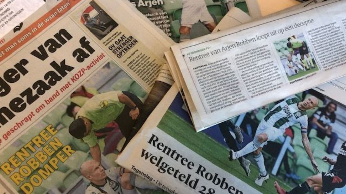 Kranten over Arjen Robben maandagochtend