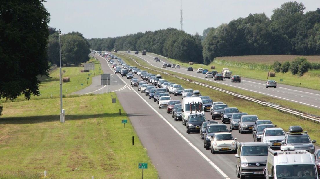 File na ongeluk op A1 bij Bathmen