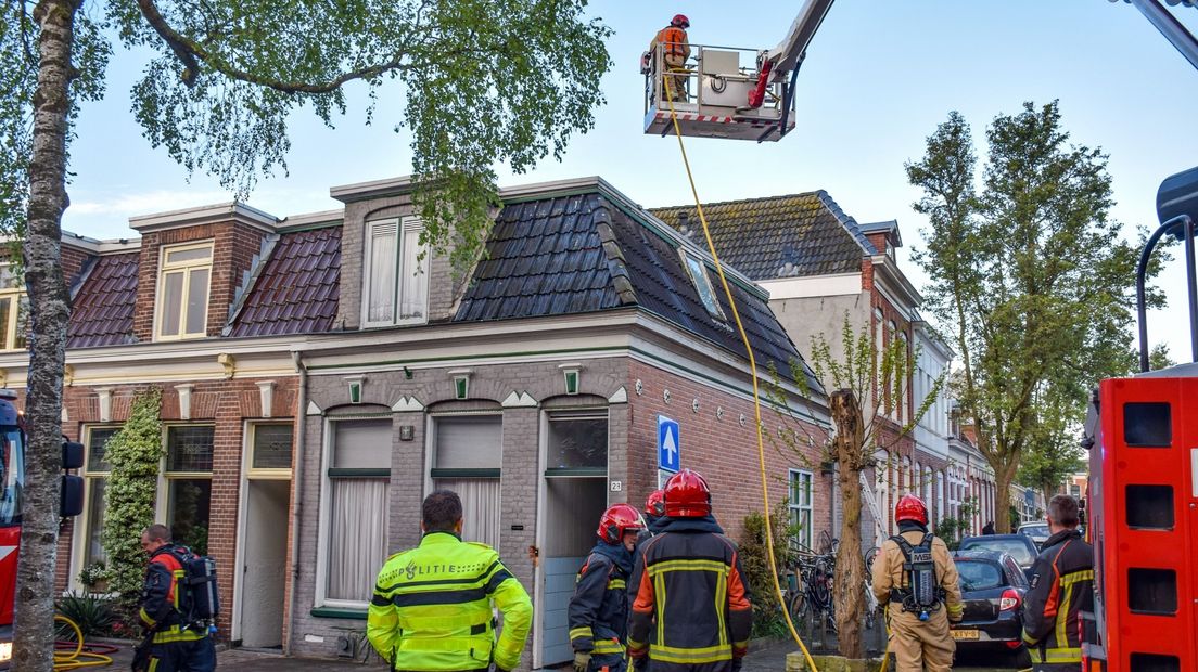 Woningbrand in de Selwerderstraat in Groningen