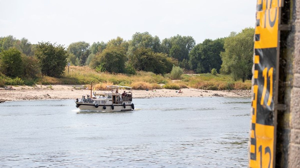 Rijn duikt onder laagste waterstand ooit - Omroep Gelderland