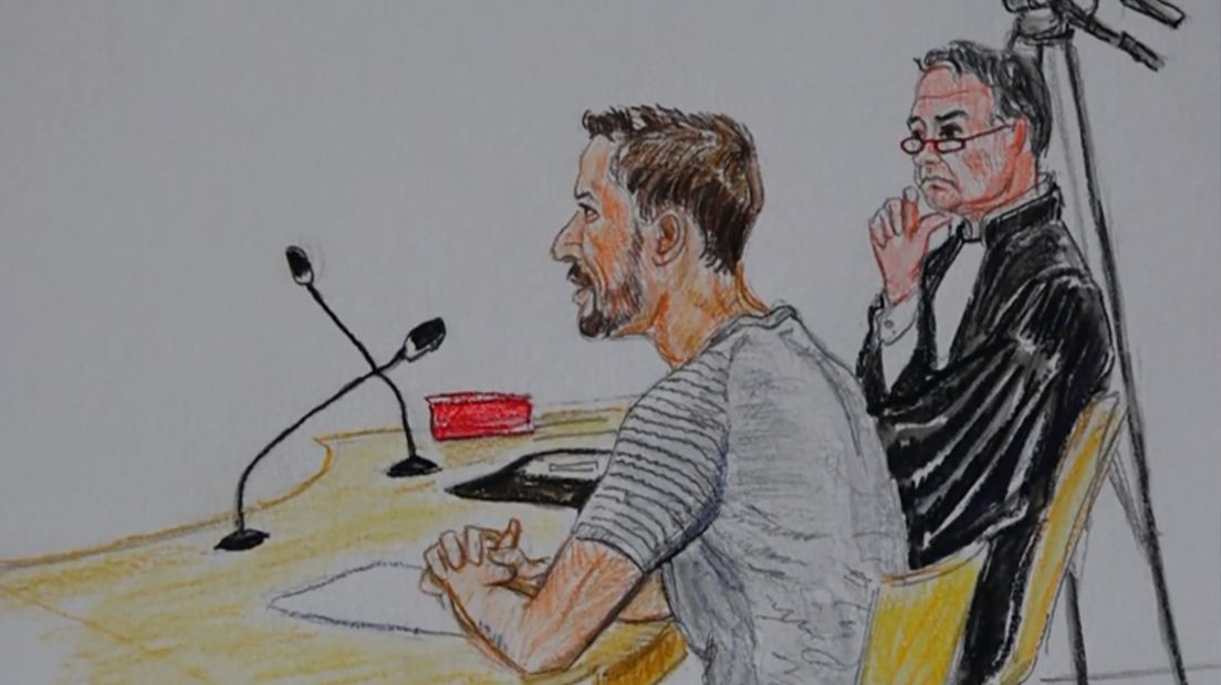 De 34-jarige man uit Zwolle gaat niet in hoger beroep (tekening: Annet Zuurveen)