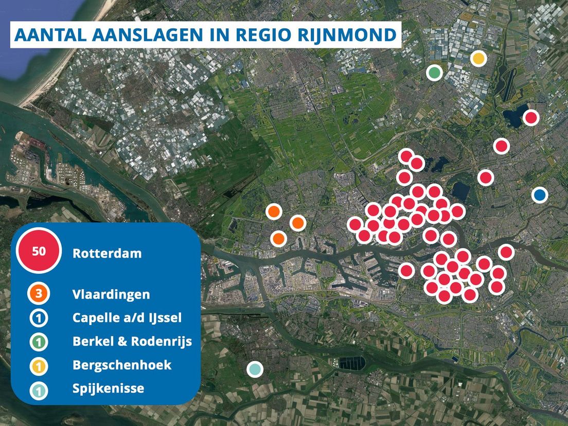 Een overzicht van de aanslagen in onze regio