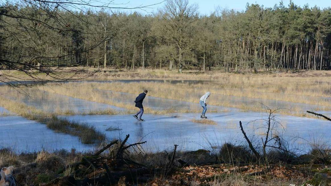 Schaatsen op het Dwingelderveld (Rechten: Maaike Wanders)