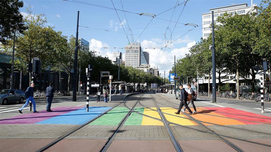 Rotterdam heeft al een regenboogzebrapad