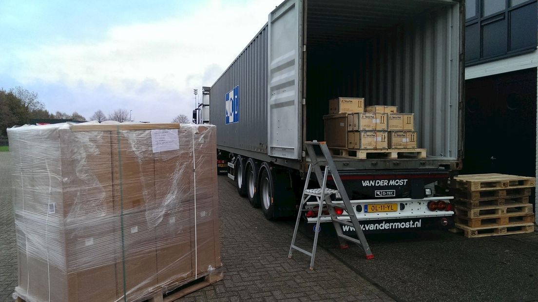 Deze vrachtwagen rijdt morgen naar de haven van Rotterdam