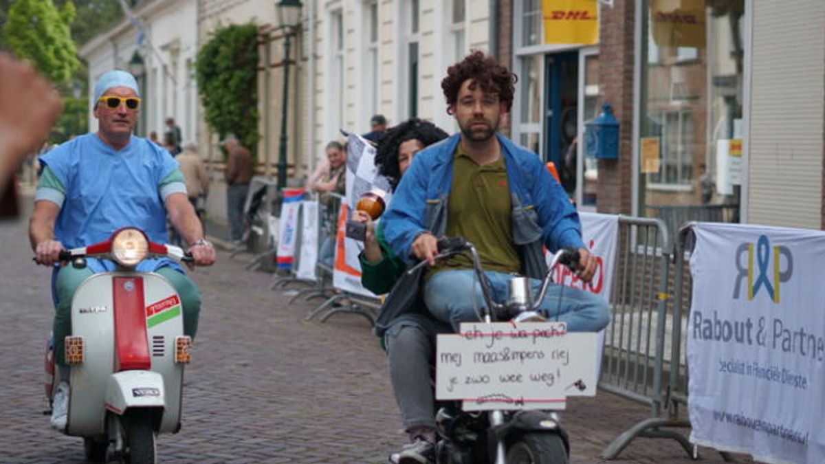 In IJzendijke vlogen de solexen gisteren de straat over