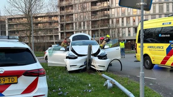 Agenten overmeesteren bestuurder na harde botsing.