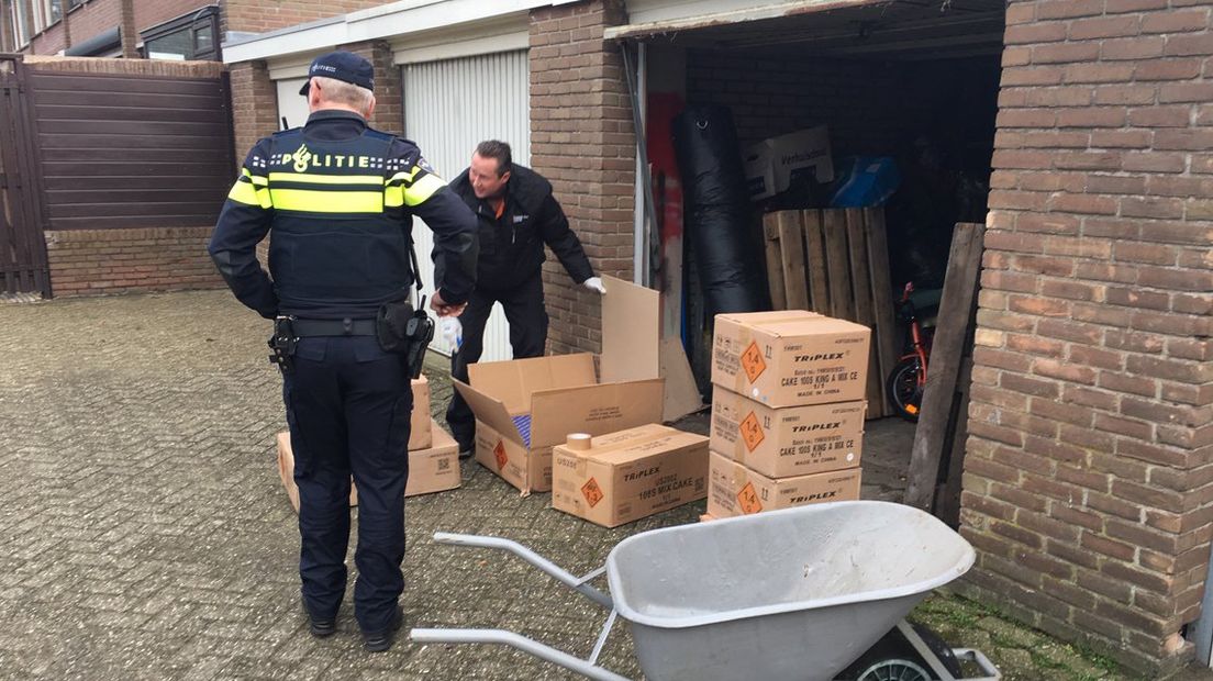 Illegaal siervuurwerk door de politie in beslag genomen