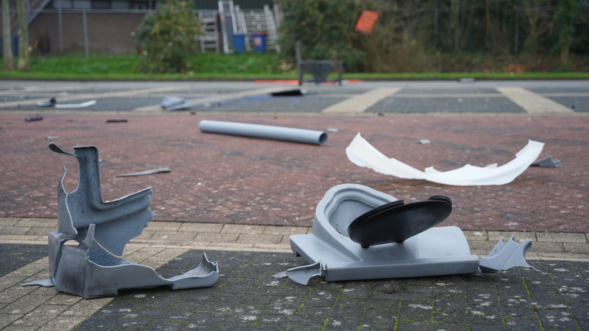 Voor de tweede keer mobiel toilet opgeblazen in Bunschoten