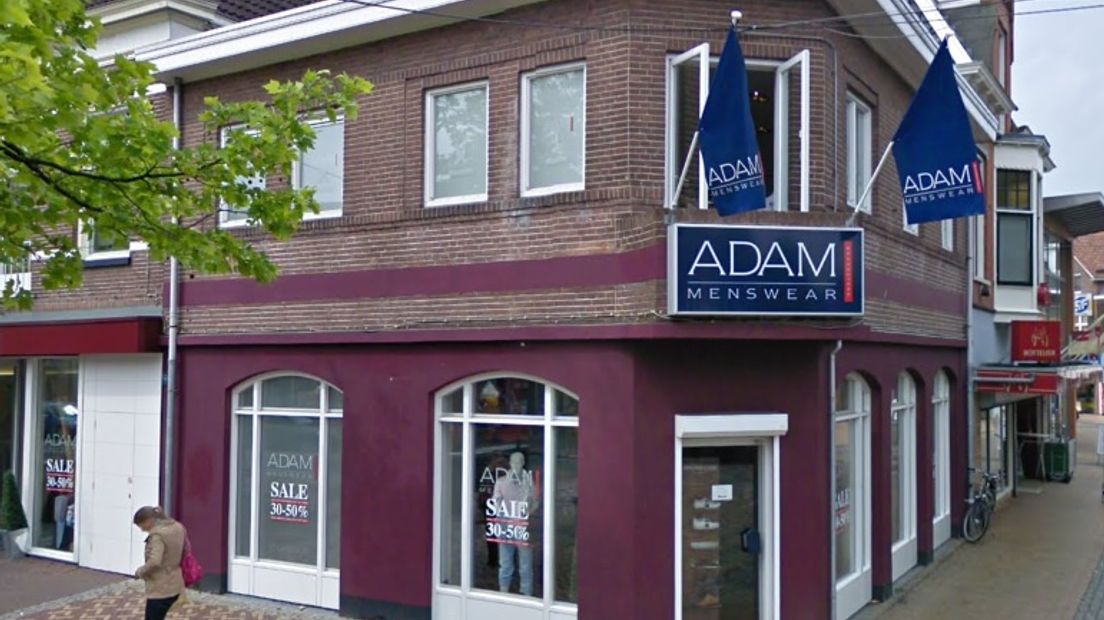 Adam menswear in Assen (Rechten: Google Streetview)