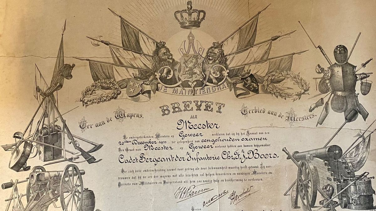 Onlangs ontdekte brevetten van kapitein Boers voor Kazemattenmuseum