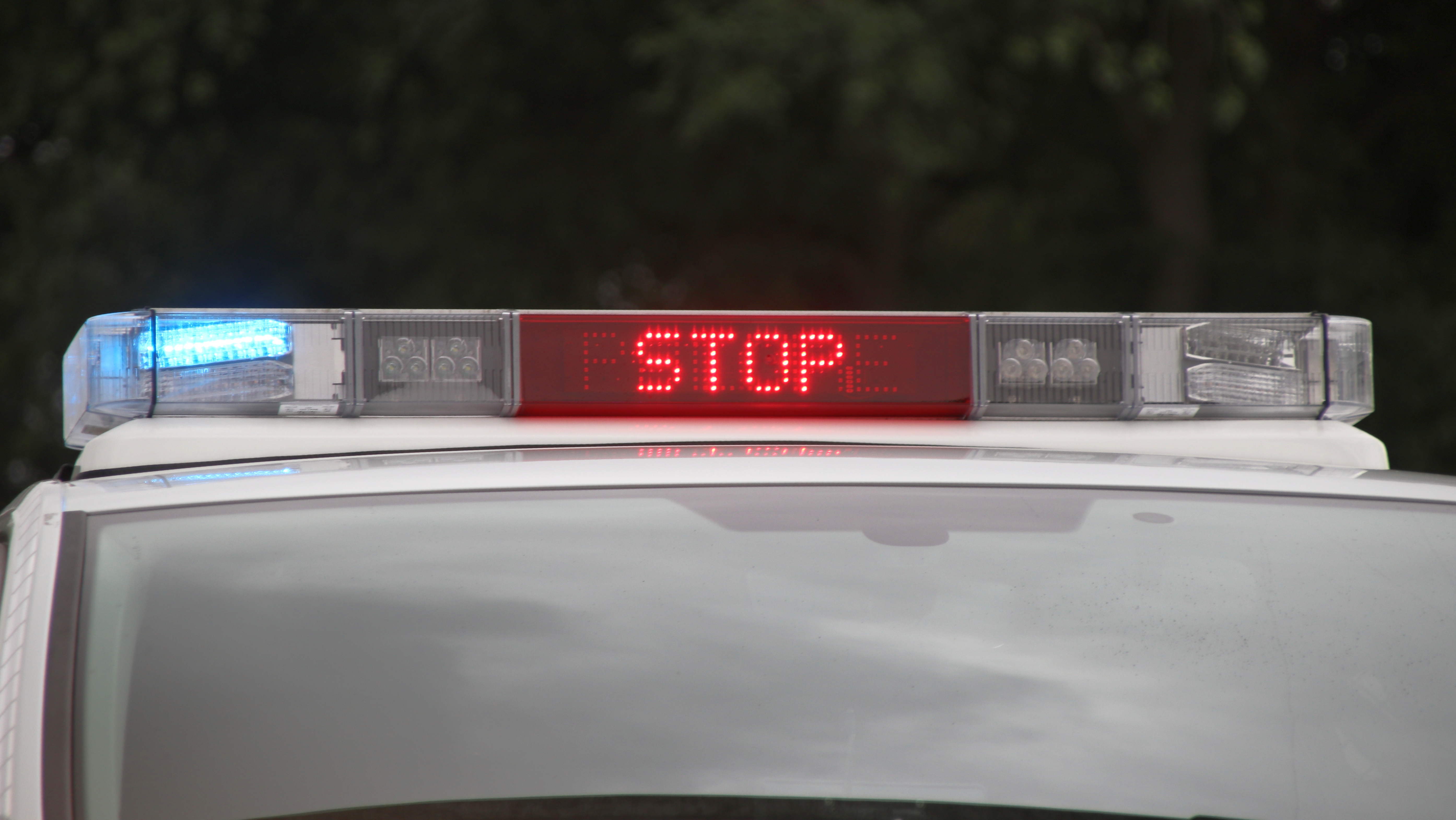 De man negeerde een stopteken.