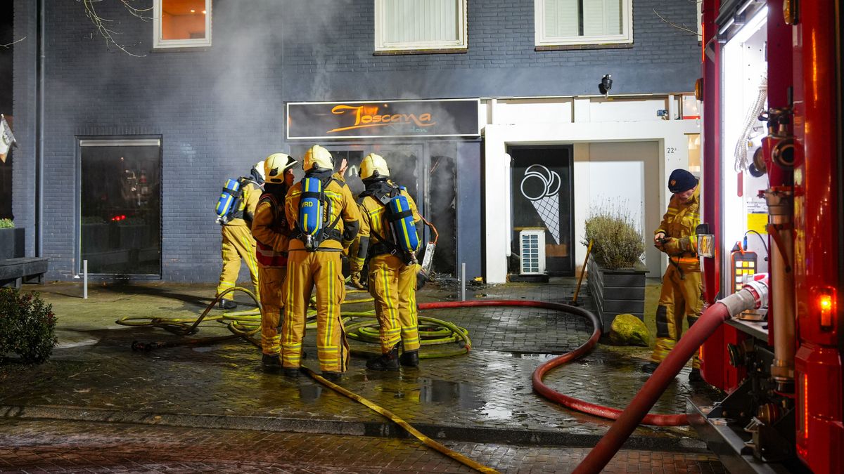 Brand in ijssalon Toscana in Gieten