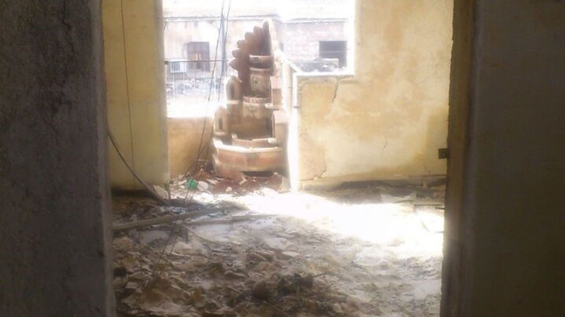 Het huis van de familie Aswad in het Syrische Aleppo raakte verwoest tijdens de burgeroorlog