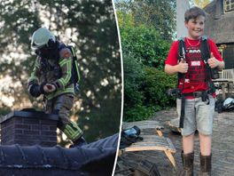 12-jarige Ralph uit Giethoorn ontdekt brand in rieten dak van de buren en is de held van de dag