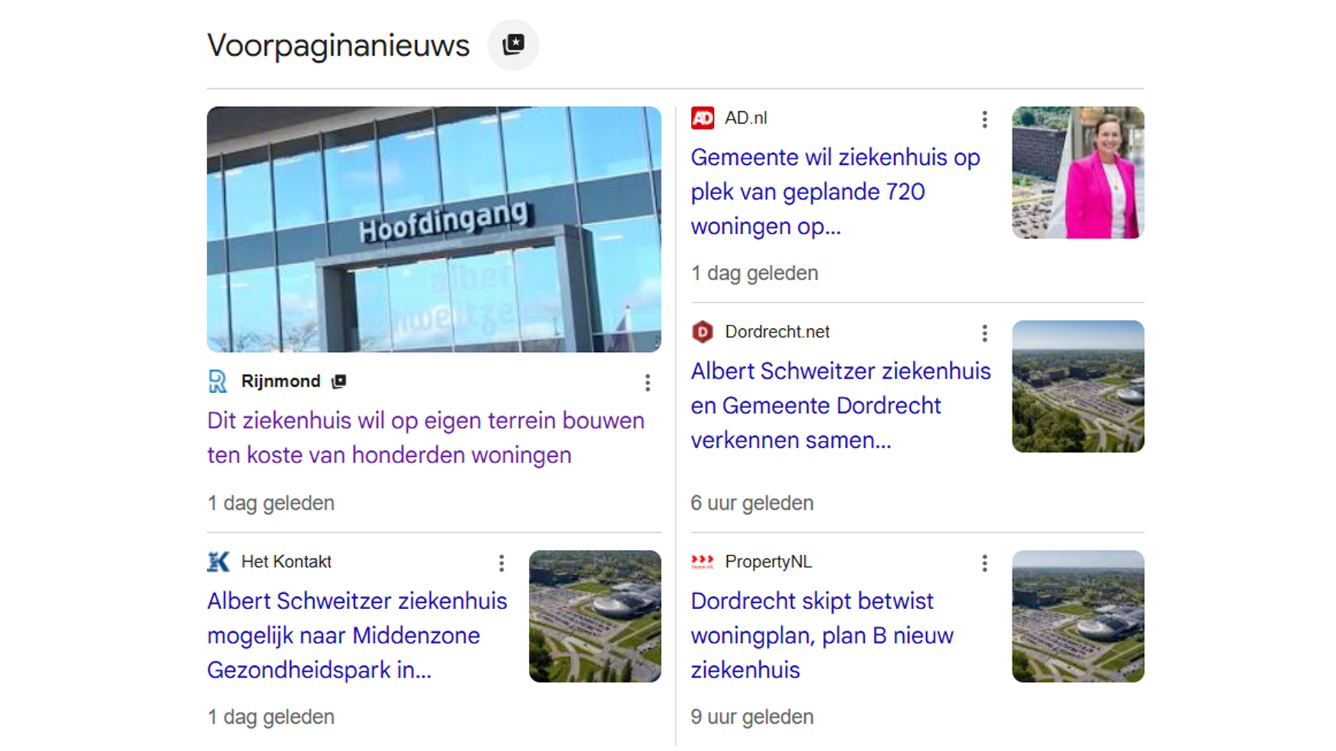 Rijnmond in voorpaginanieuws