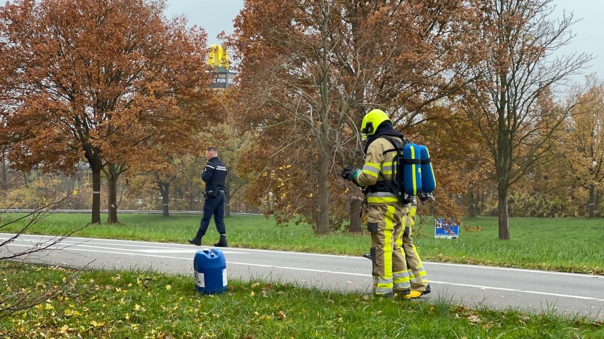 Jerrycan gedumpt: A2 bij Gronsveld tijdelijk afgesloten