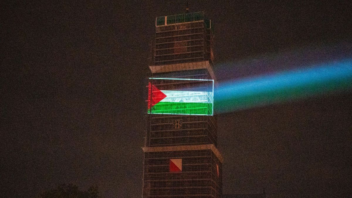 Justice Now! of Extinction Rebellion Projections: Controversy Surrounds Display of Palestinian Flag on Cathedral