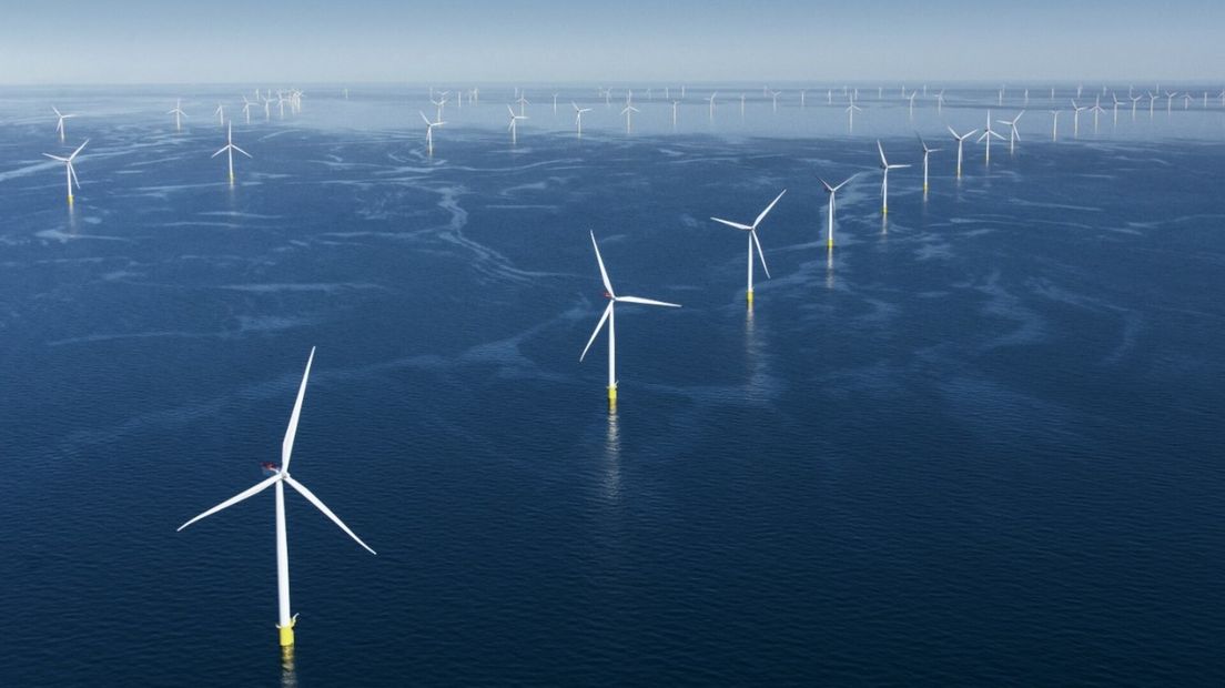 Een windmolenpark van Ørsted voor de kust van Denemarken