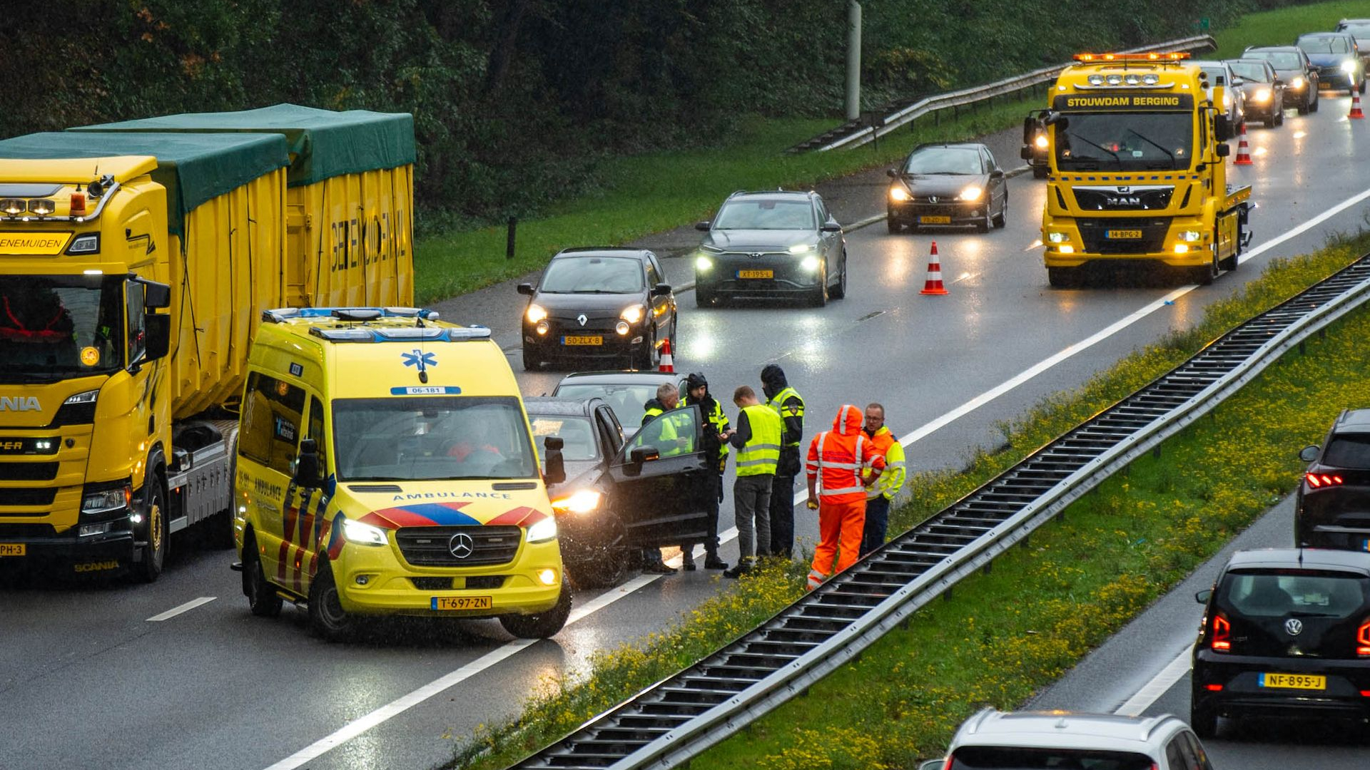 Kop-staartbotsing zorgt voor vertraging