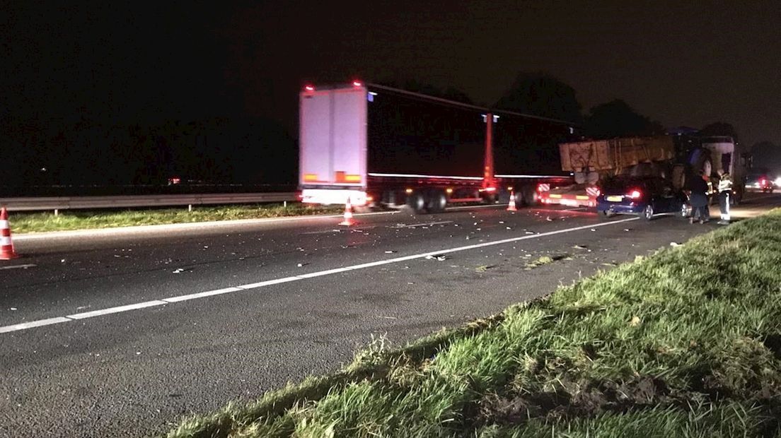 Ongeluk op A1 bij Deurningen