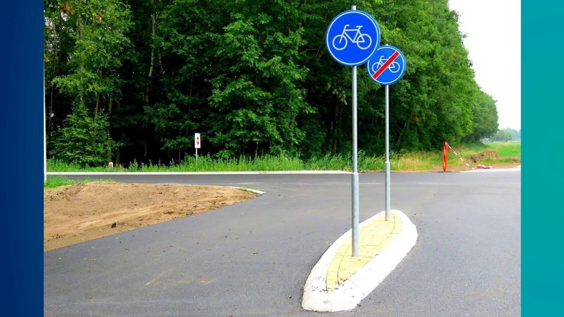 Het kortste stukje fietspad van Nederland is na week alweer opgedoekt