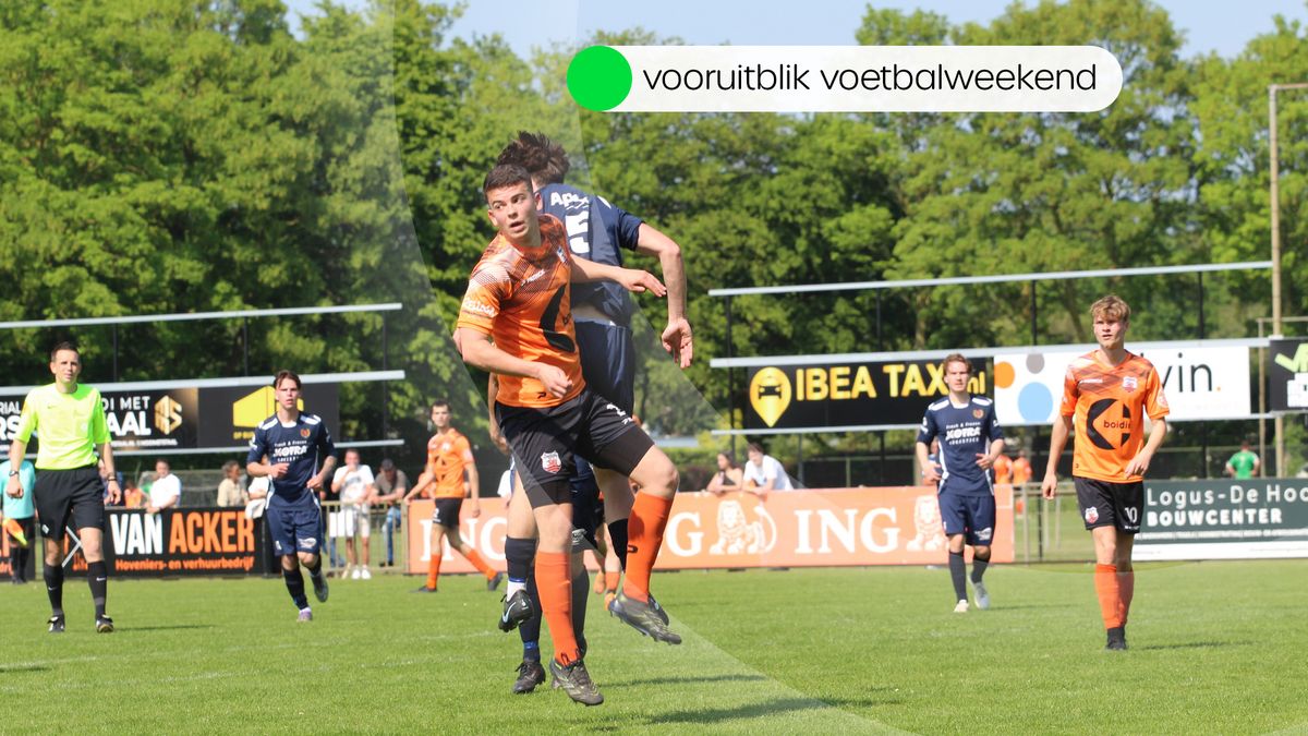 Deze wedstrijden worden vanmiddag en morgen gespeeld in het amateurvoetbal