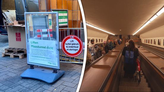 Liften Maastunnel worden vervangen, tijdelijk fiets de roltrap op sjouwen: 'Beetje eng' Home