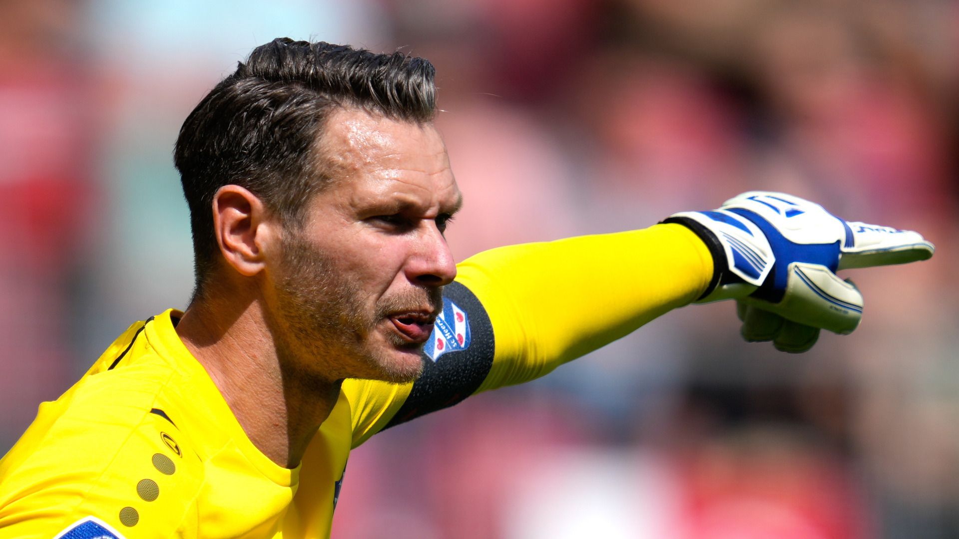 Erwin Mulder in zijn laatste wedstrijd voor sc Heerenveen