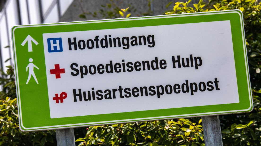 Bordjes naar de afdeling spoedeisende hulp