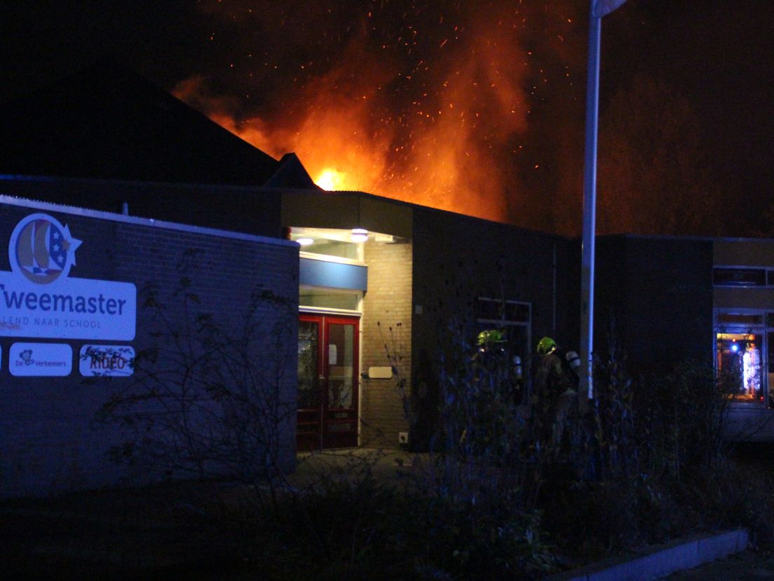 De brand bij de school aan de Schoener