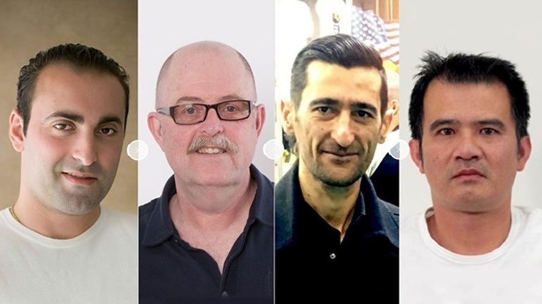 De vier slachtoffers van de moordpartij