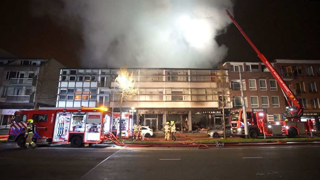 De brand in het centrum van Arnhem.