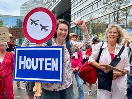 'Vlieg op met je vliegroute': zo zag de demonstratie tegen de nieuwe Schiphol-route eruit