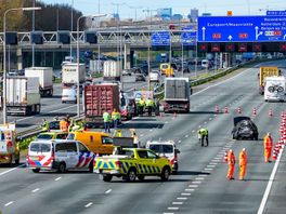 Ongeluk tussen auto en vrachtwagen, A15 inmiddels vrijgegeven