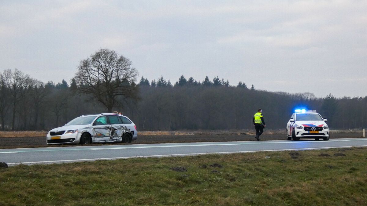 Nog tot 12.00 uur code geel | Schade door ongeluk bij Appelscha