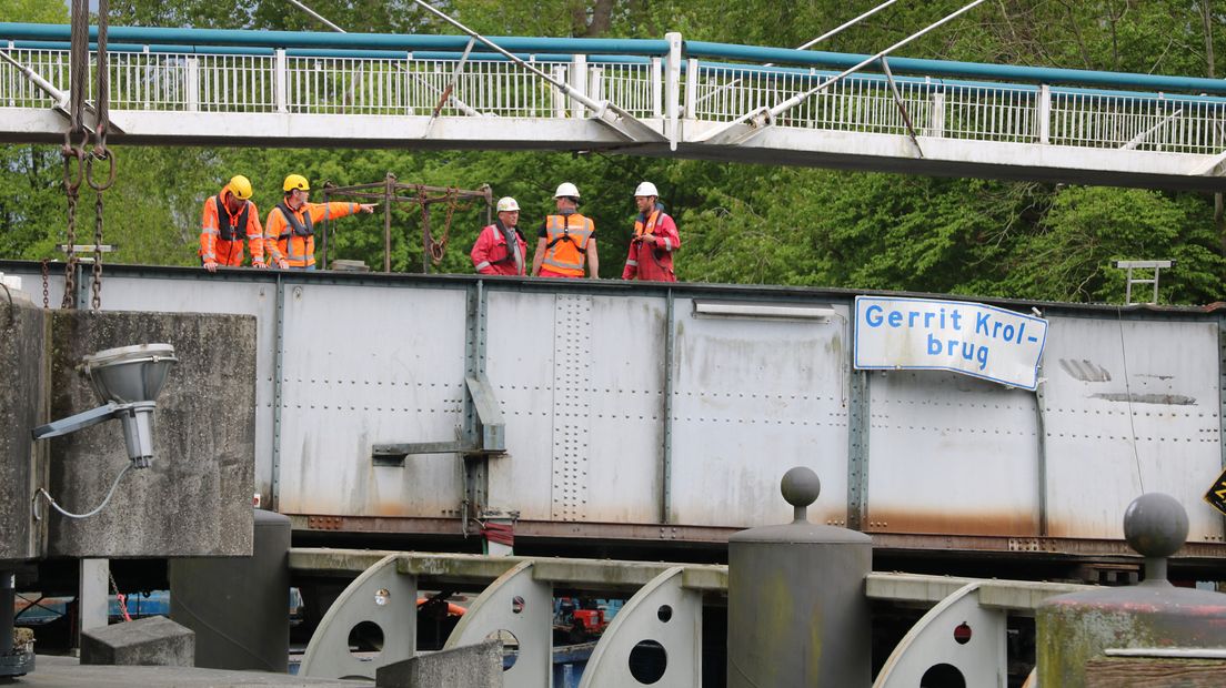 Werkzaamheden aan de Gerrit Krol brug