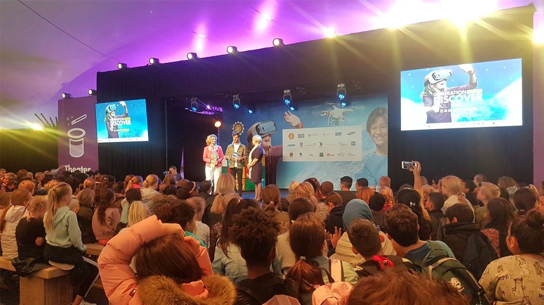 Op het Generation Discover Festival van Shell experimenteren kinderen met technische snufjes