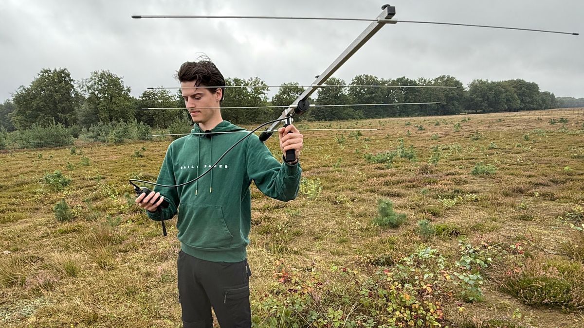 Antenne in de lucht om zeldzame pad te vinden