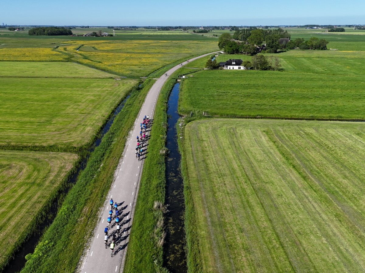 Fietsen door de weilanden