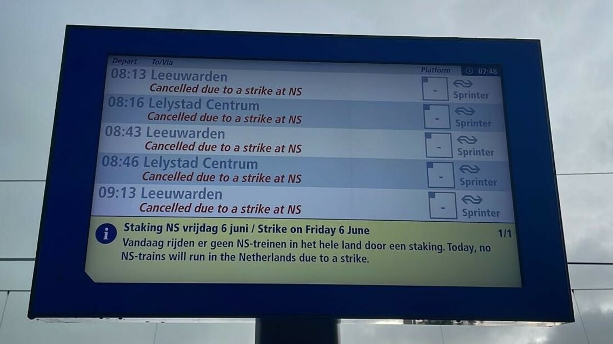 Geen NS-treinen vanwege staking | Dixi brandt uit op Vlieland