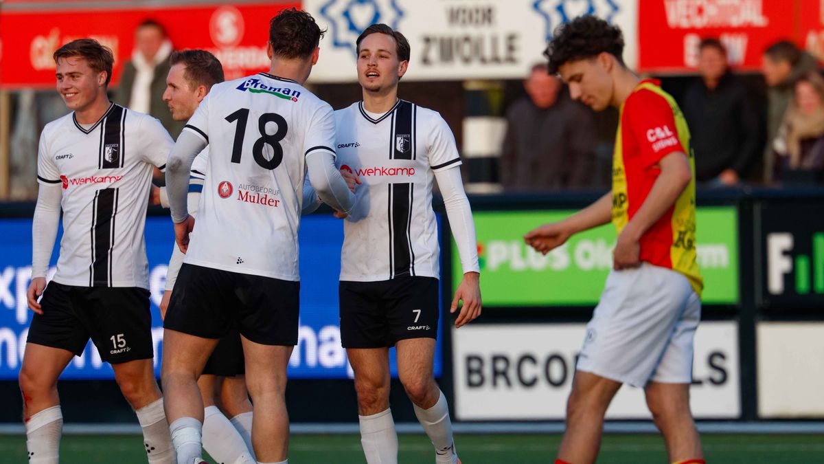 Uitslagen: koplopers Berkum en Bon Boys winnen, KHC pakt laat punt tegen DOS