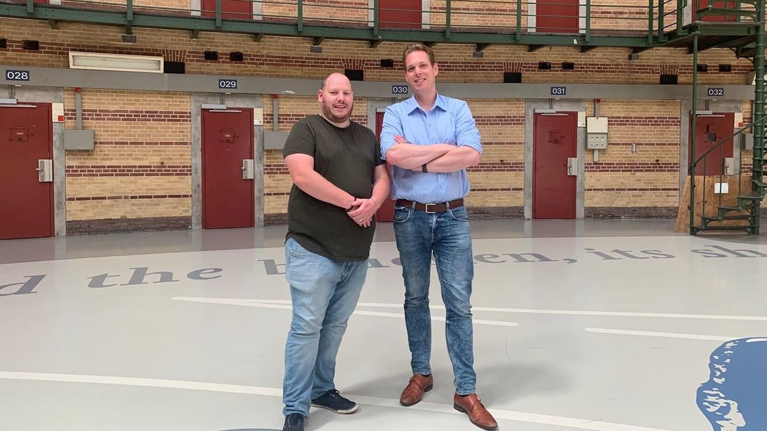 Ruben Jansen en Bernard 't Jong in hun andere uitgaanscentrum: de vroegere koepelgevangenis Arnhem