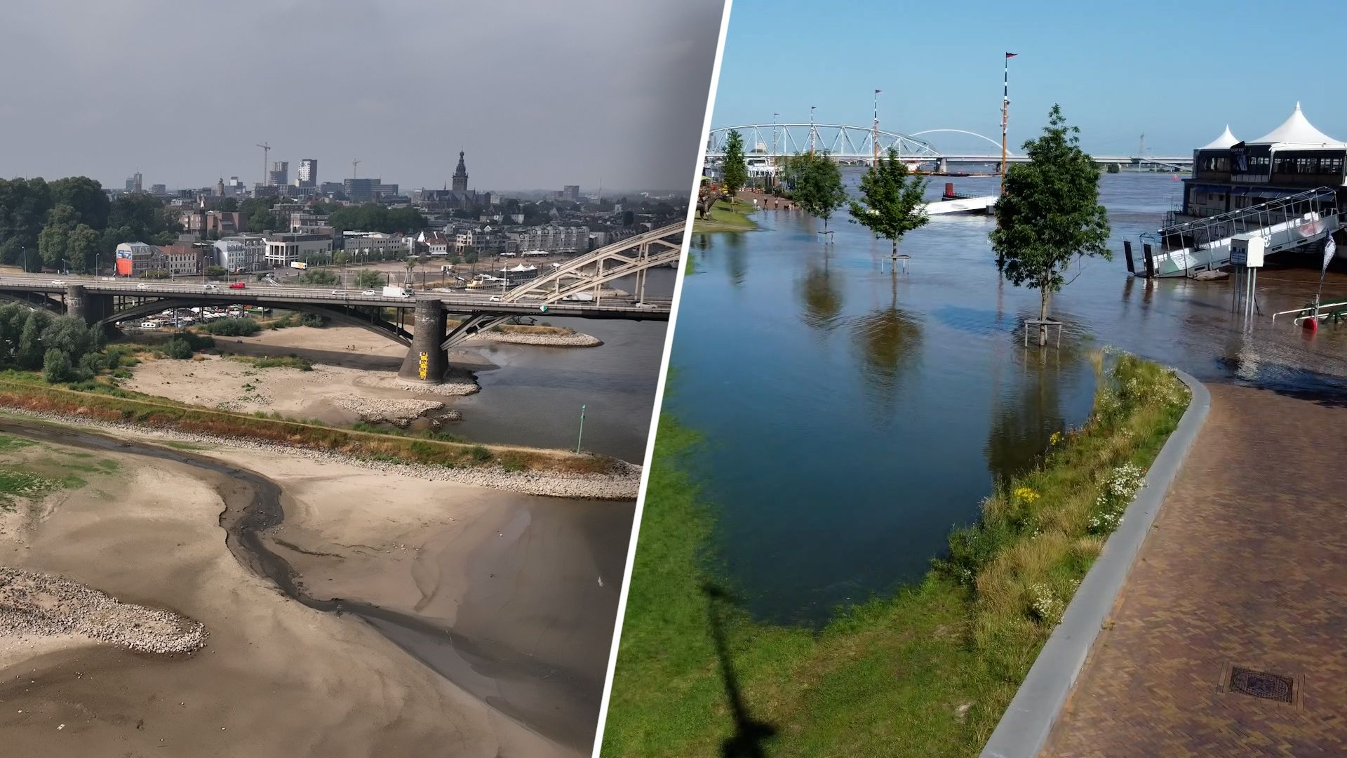 KIJK: Van hoogterecord naar laagwater: de Waal in twee uitersten
